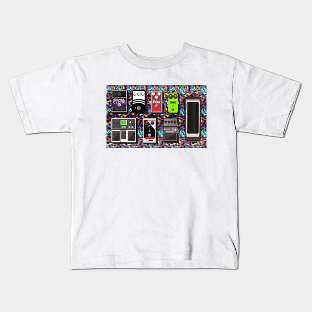 Analog Pedalboard Kids T-Shirt by ricky_ikhtifar